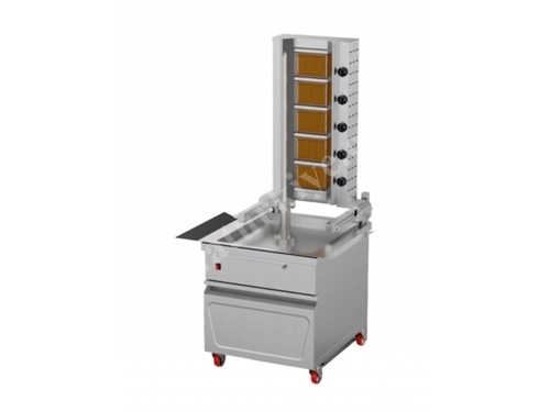Gazlı 5'Li Arabalı Döner Makinası 