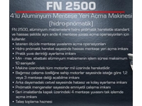 FN2500 (Hidro-Pnömatik) 4'lü Aluminyum Menteşe Yeri Açma Makinası - 1
