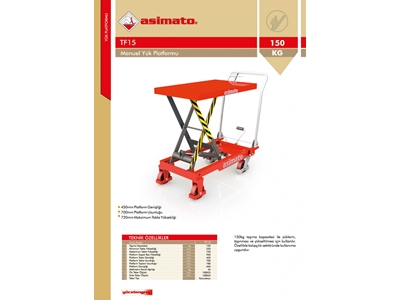 150 Kg 720 Mm Manuel Yük Platformu - 1