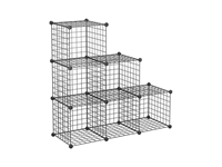 6-compartment Portable Multi-Purpose Metal Wire Cabinet Shelf Organizer - 2