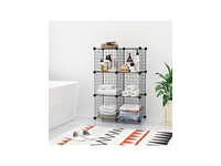 6-compartment Portable Multi-Purpose Metal Wire Cabinet Shelf Organizer - 7