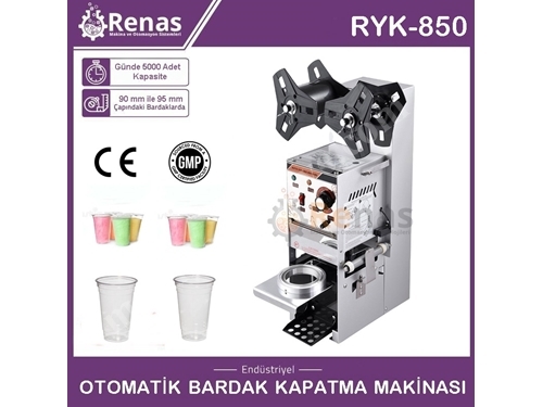 Автоматическая промышленная машина для закупоривания чашек диаметром 90-95 мм