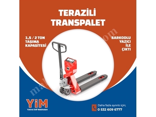 Asimato 2 Ton Terazili Transpalet