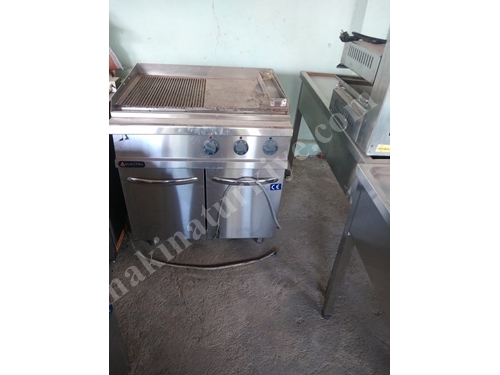 Izgara Elektrikli Pleyt Yarım Oluklu Endüstriyel Izgara