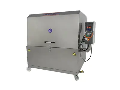 Machine de lavage de pièces avec panier rotatif à ouverture avant pneumatique DS-1250
