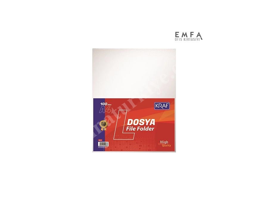 1011 L 100'Lü A4 Poşet Dosya 