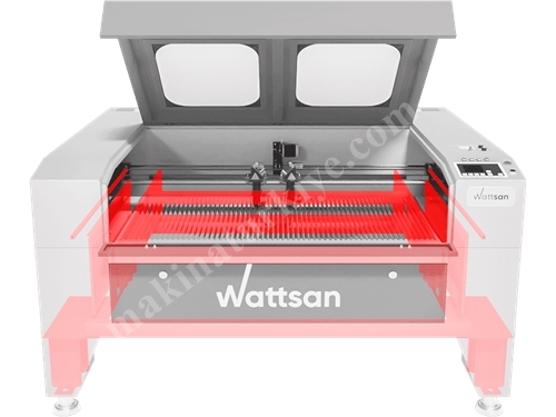 Wattsan 1290 Duos LT Çift Başlıklı Lazer Kesim Ve Kazıma Makinesi  