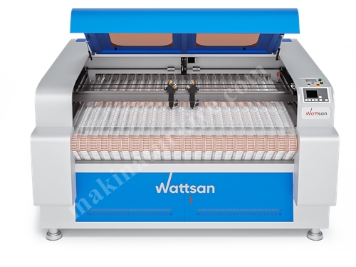 Wattsan 1610 Duos Conveyer Kumaş ve Deri İçin Çift Kafalı Lazer Makinesi 