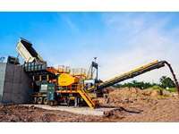 Usine mobile de concassage primaire de pierres 180-320 Ton / Heure