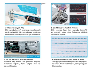 Düz Kısa İplik Kesicili Dikiş Makinası - 2