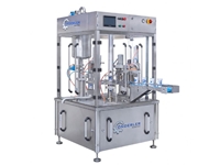 Machine de remplissage de yaourt à 1500-1800 pièces/heure en simple rotation  - 0
