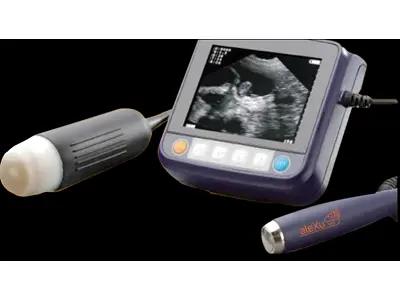 Mechanical Sector Black and White Veterinary Ultrasonography Device