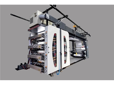 8 Color Double Wrap Double Warp Flexo Label Printing Machine - 0