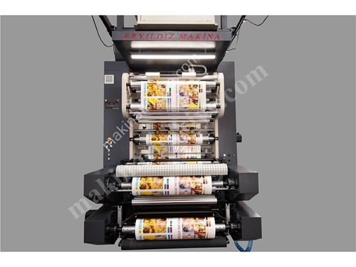 8 Farbe Doppelwickel Doppelwarp Flexo Etikettendruckmaschine