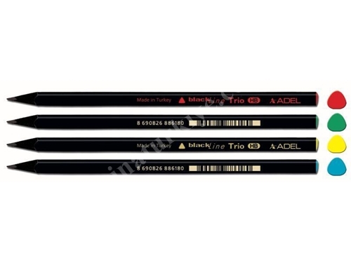 Üçgen Kurşun Kalem Black Naturel