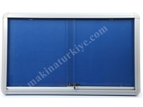 60X90 Camekanlı Kumaşlı Alüminyum Çerçeve Mantar Pano 
