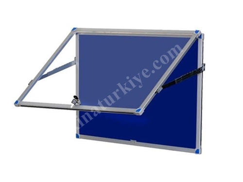 90X120 Kumaşlı Oval Çer. Yukarı Açılır Kapak Mantar Pano