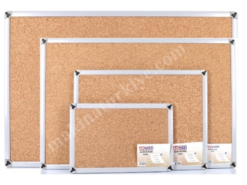 90X200 Mantar Pano Duvara M. Metal Alüminyum Çerçeve