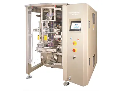 Machine d'emballage verticale EM-250S de 30 à 100 paquets par minute