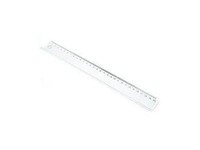 30 Cm Şeffaf Plastik Cetvel