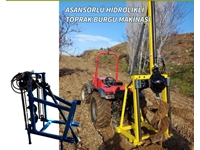 Hidrolik Silindir Asansörlü Toprak Burgu Makinası