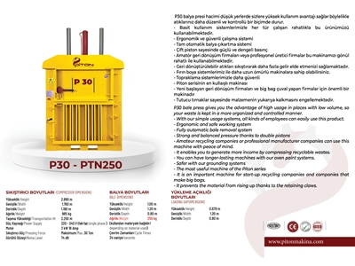 250 Kg Dikey Atık Balyalama Presi - 6