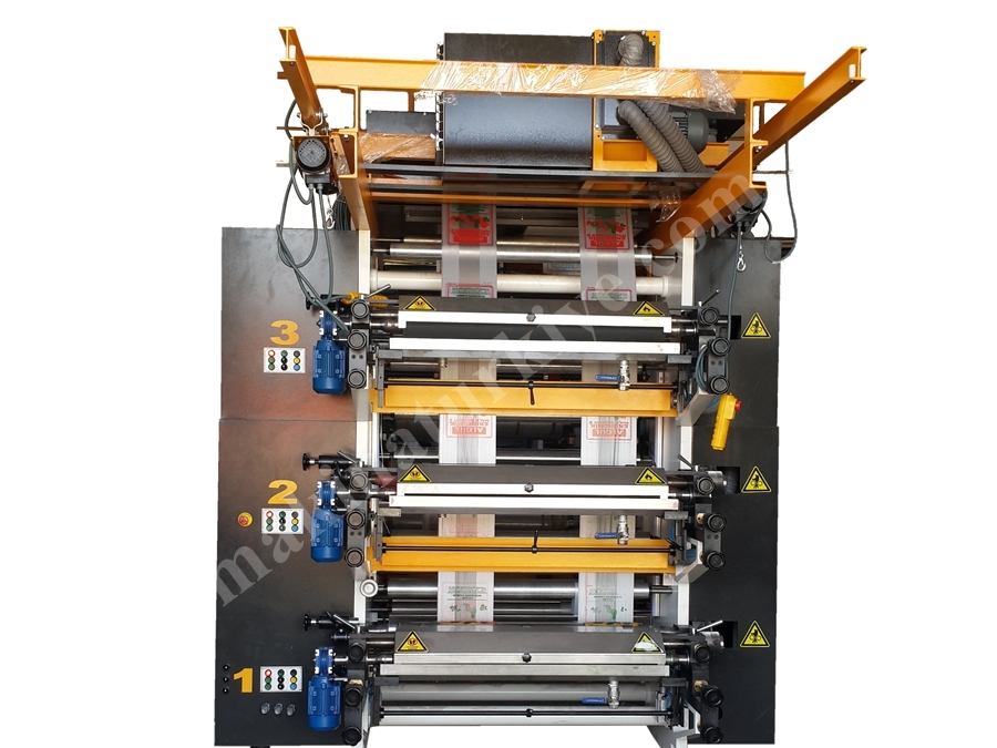 3 Renk Stack Tip Flexo Baskı Makinası 
