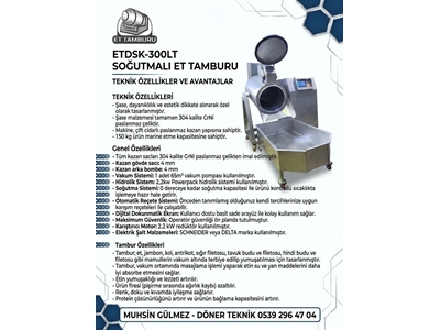 300 Liter Vertikaler Kühlender Löffel Fleischmarinierbehälter - 0