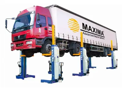 6 X 7.5 Ton Wired Heavy Duty Mobile Column Lift