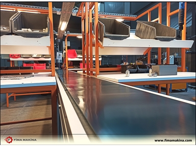 Алюминиевый шасси фабричный конвейер с ПВХ лентой - 1