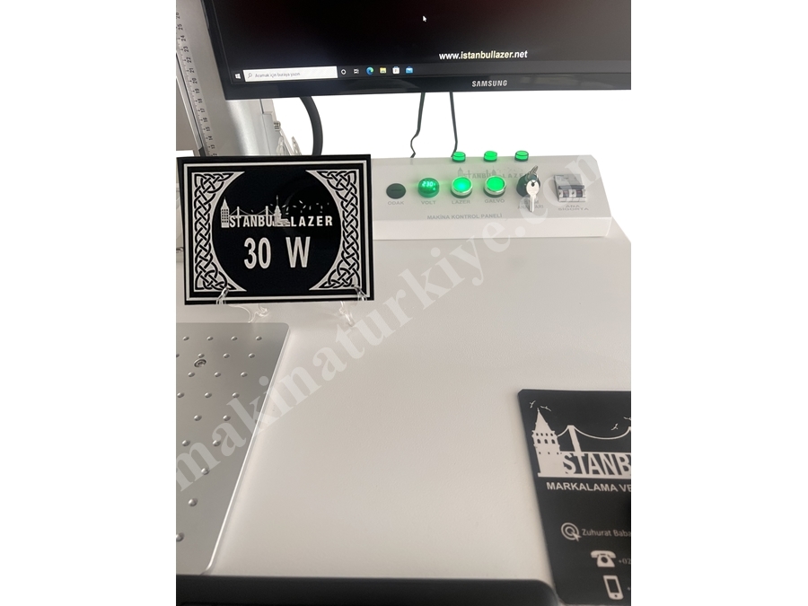 Türk Malı Belgeli 30W Lazer Kesim & Markalama Makinası