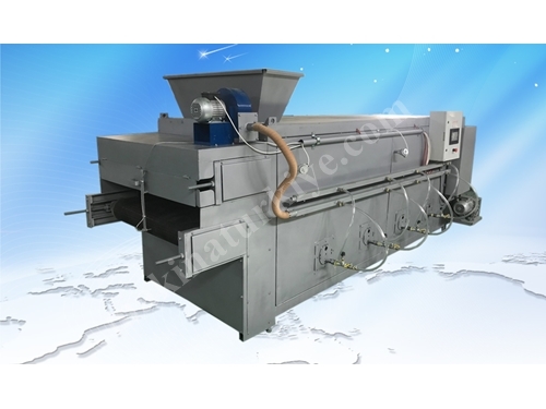 Machine de traitement thermique pour engrais avec système de bande en acier de 600x120x220 cm