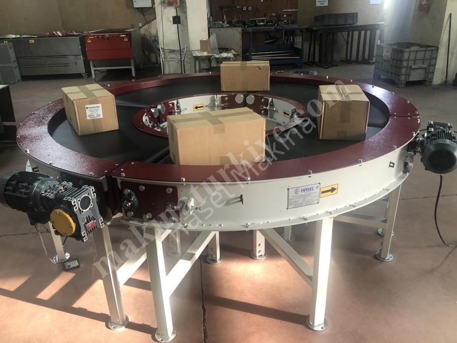 180 Derece Dönüşlü Pvc Rulolu Konveyör