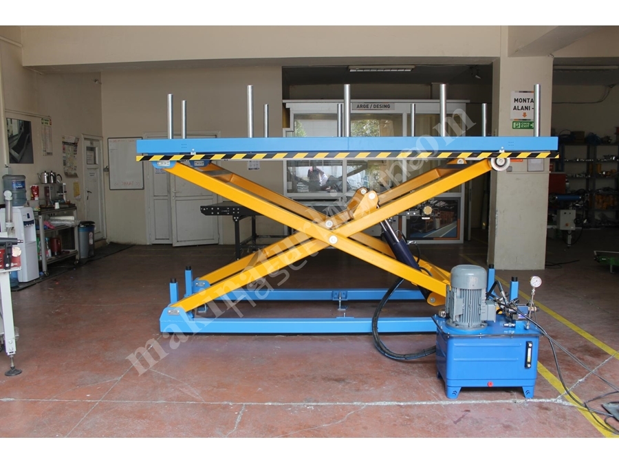 1000 X 2000 Mm Tek Makaslı Endüstriyel Lift Sistemleri