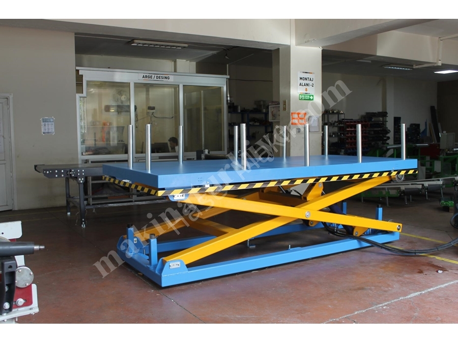 1000 X 2000 Mm Tek Makaslı Endüstriyel Lift Sistemleri