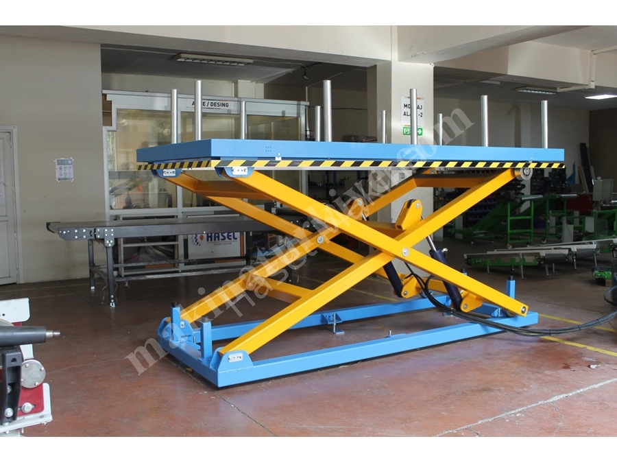 1000 X 2000 Mm Tek Makaslı Endüstriyel Lift Sistemleri