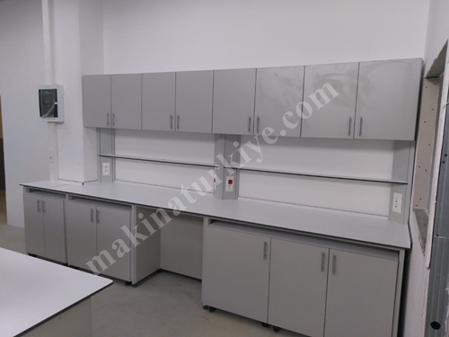Systèmes de comptoir de laboratoire en acier inoxydable 160x360x90 cm (12mm)