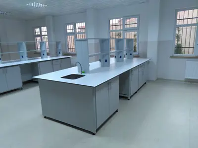 Лабораторные столы из нержавеющей стали 160x360x90 см (12 мм)