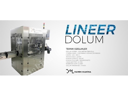 100-5000 ml Lineer Otomatik Sıvı Dolum Makinası