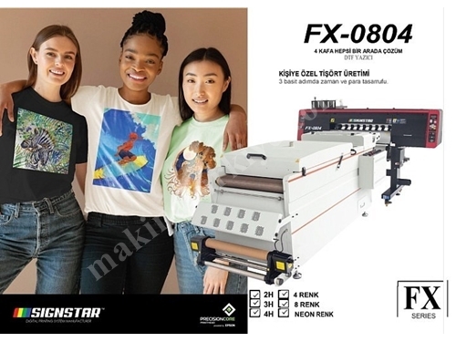 FX-0804 DTF Dijital Tekstil Baskı Makinası