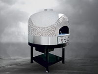 100x100 Cm Rotating Base Gas Pizza Oven - 0