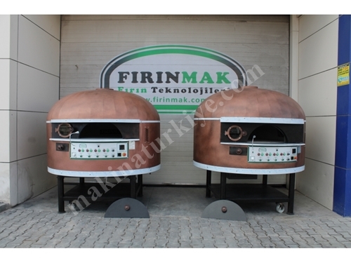 120x120 Cm Rotating Base Gas Pizza Oven