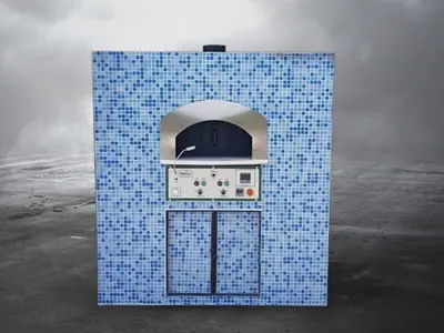 120x120 Cm Rotating Base Gas Pizza Oven