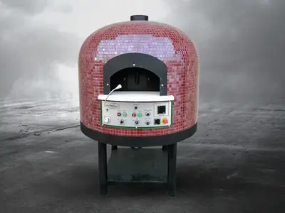 Four à pizza à gaz rotatif de 135x135 cm