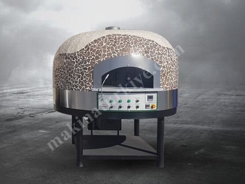 165x165 см Печь для пиццы на вращающейся основе с газовым обогревом