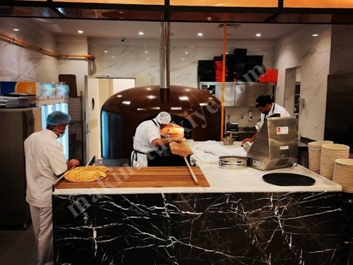 80x80 cm Holz- und Elektro-Steinofen für Pizza