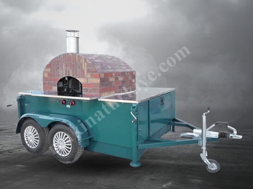 120x120 Cm Wood-Fired Mobile Pizza Oven