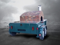 120x120 Cm Wood-Fired Mobile Pizza Oven - 4