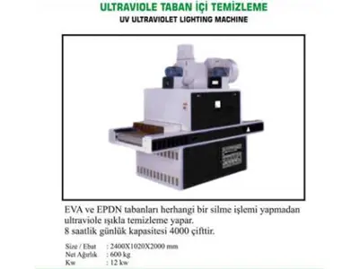 UVI 500 Double/Hour Capacity Eva And Epdn Base Shoe Cleaning Machine