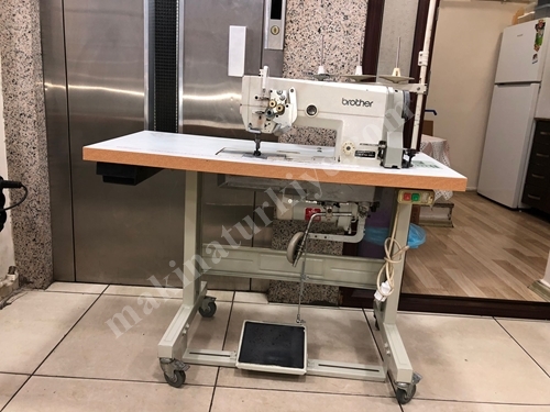 Mechanical Thread Trimming Double Needle Sewing Machine